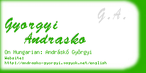 gyorgyi andrasko business card