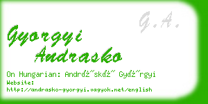 gyorgyi andrasko business card